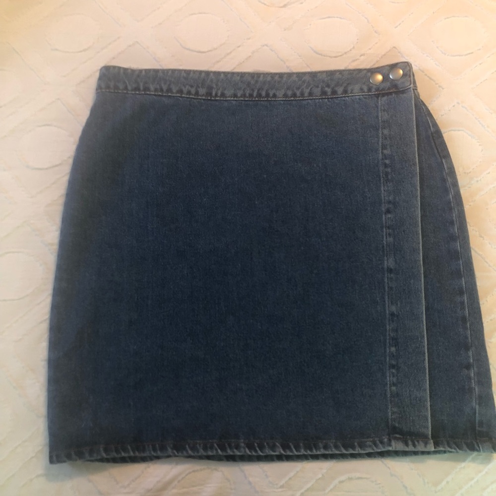 ASOS Curve denim wrap skirt
